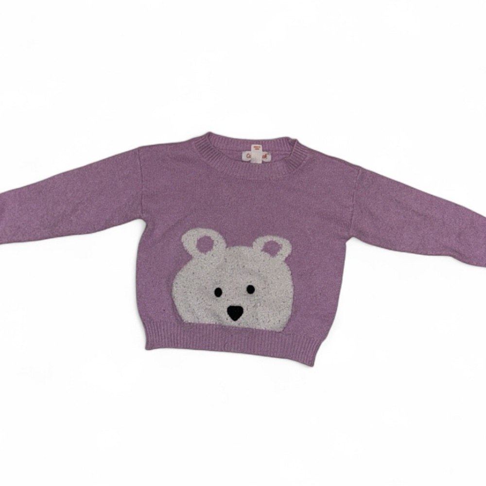 Cat & Jack Toddler Girls' Lavender Polar Bear Pullover Sweater Size 18M